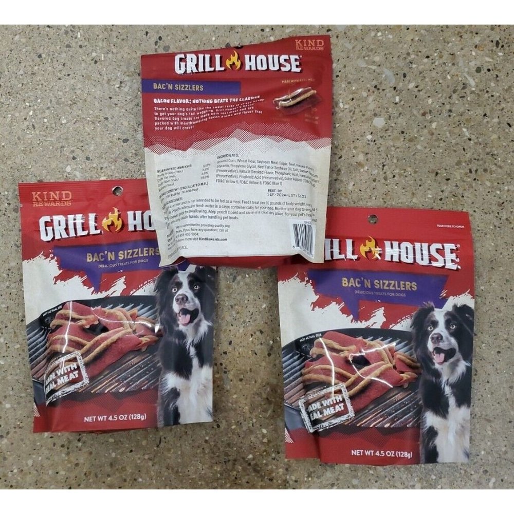 Grill House 3-Pack Bacon Sizzlers 4.5Oz Each Bags